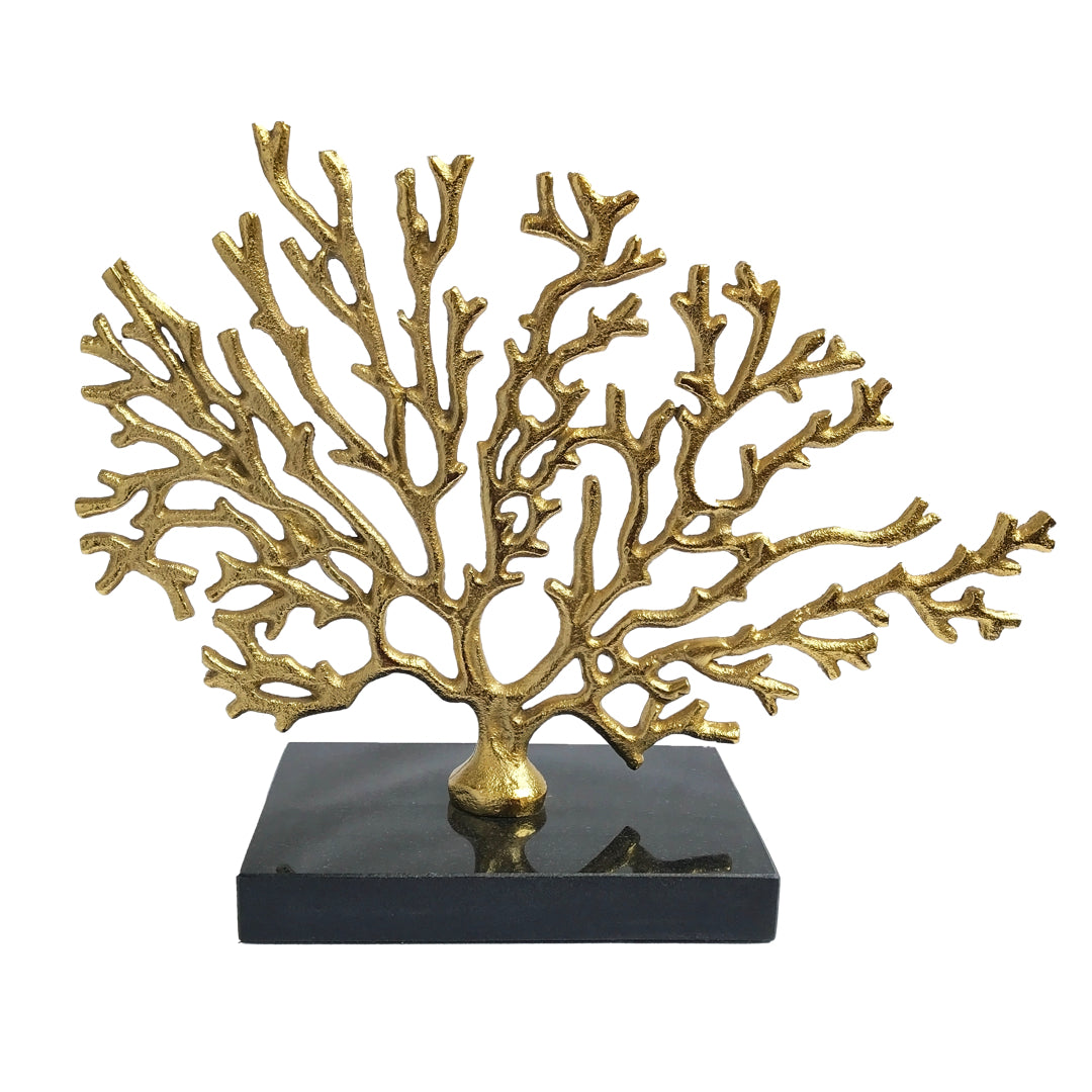 Gold Tree Of Life With Black Marble Base | Casa Kriti