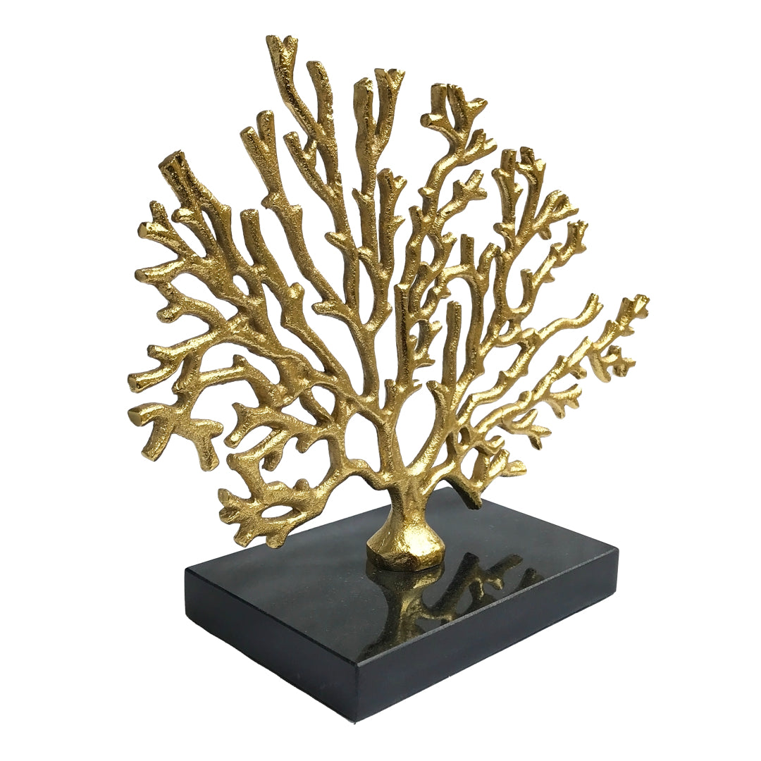 Gold Tree Of Life With Black Marble Base | Casa Kriti
