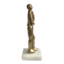 Load image into Gallery viewer, Golden Standing Human Figurine with Marble Base | Casa Kriti
