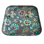 Grey Floral Aluminium Serving Platter | Casa Kriti