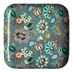 Grey Floral Aluminium Serving Platter | Casa Kriti