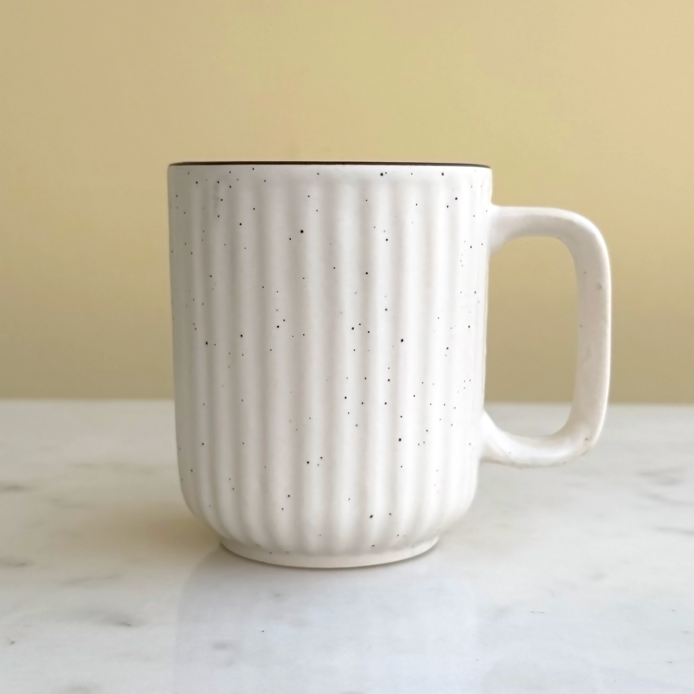 White Ceramic Coffee Mug Pair