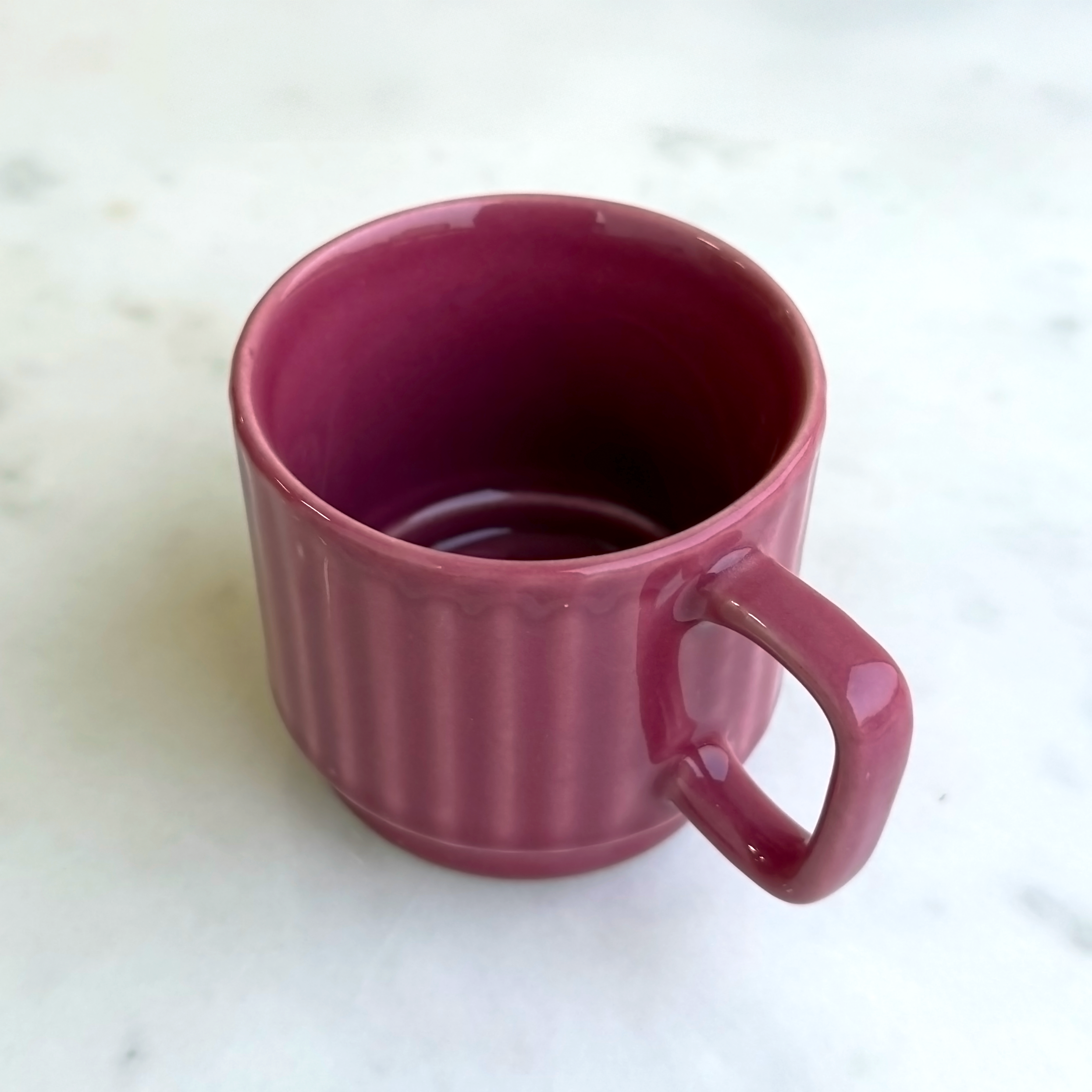 Deep Pink Ceramic Cups Set of 6