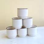 White Ceramic Cups Set of 6