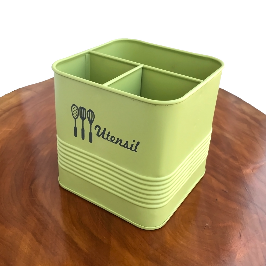 Matte Green Utensil Jar | Casa Kriti