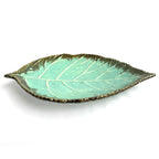 Large Blue Leaf Ceramic Serving Platter | Casa Kriti