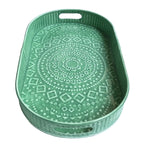 Large Green Serving Tray | Casa Kriti