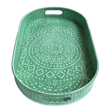 Load image into Gallery viewer, Large Green Serving Tray | Casa Kriti
