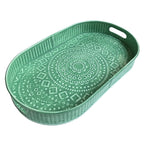 Large Green Serving Tray | Casa Kriti
