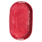 Large Red Serving Tray | Casa Kriti