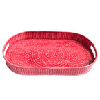 Large Red Serving Tray | Casa Kriti