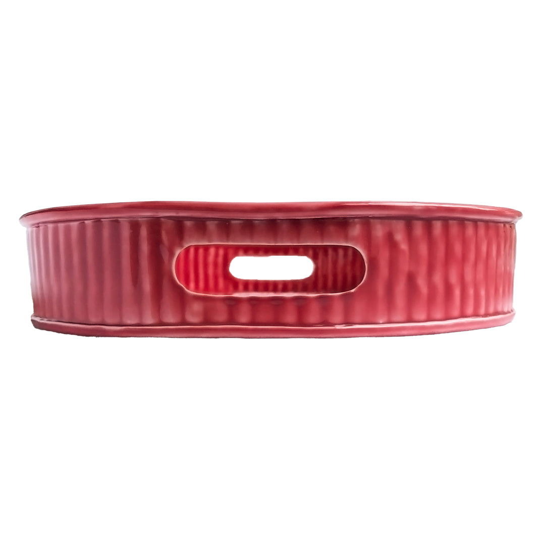 Large Red Serving Tray | Casa Kriti