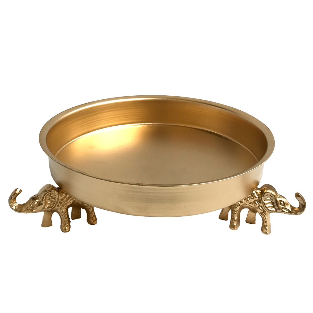 Majestic Elephant-Legged Golden Urli | Casa Kriti