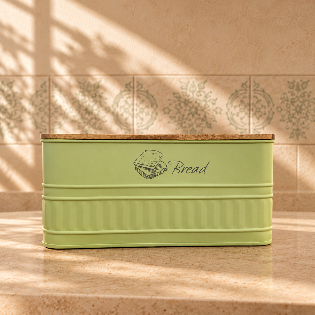 Matte Green Bread Box