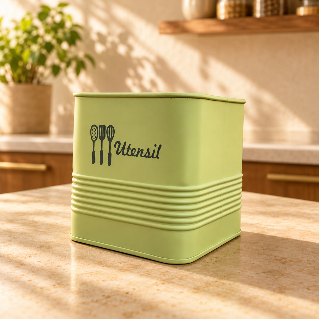 Matte Green Utensil Jar
