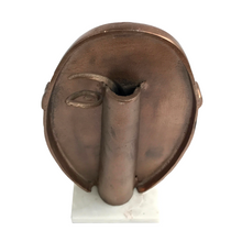 Load image into Gallery viewer, Minimalist Copper Face Figurine with Marble Base | Casa Kriti
