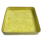 Neon Yellow Square Serving Tray | Casa Kriti