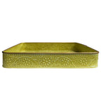 Neon Yellow Square Serving Tray | Casa Kriti
