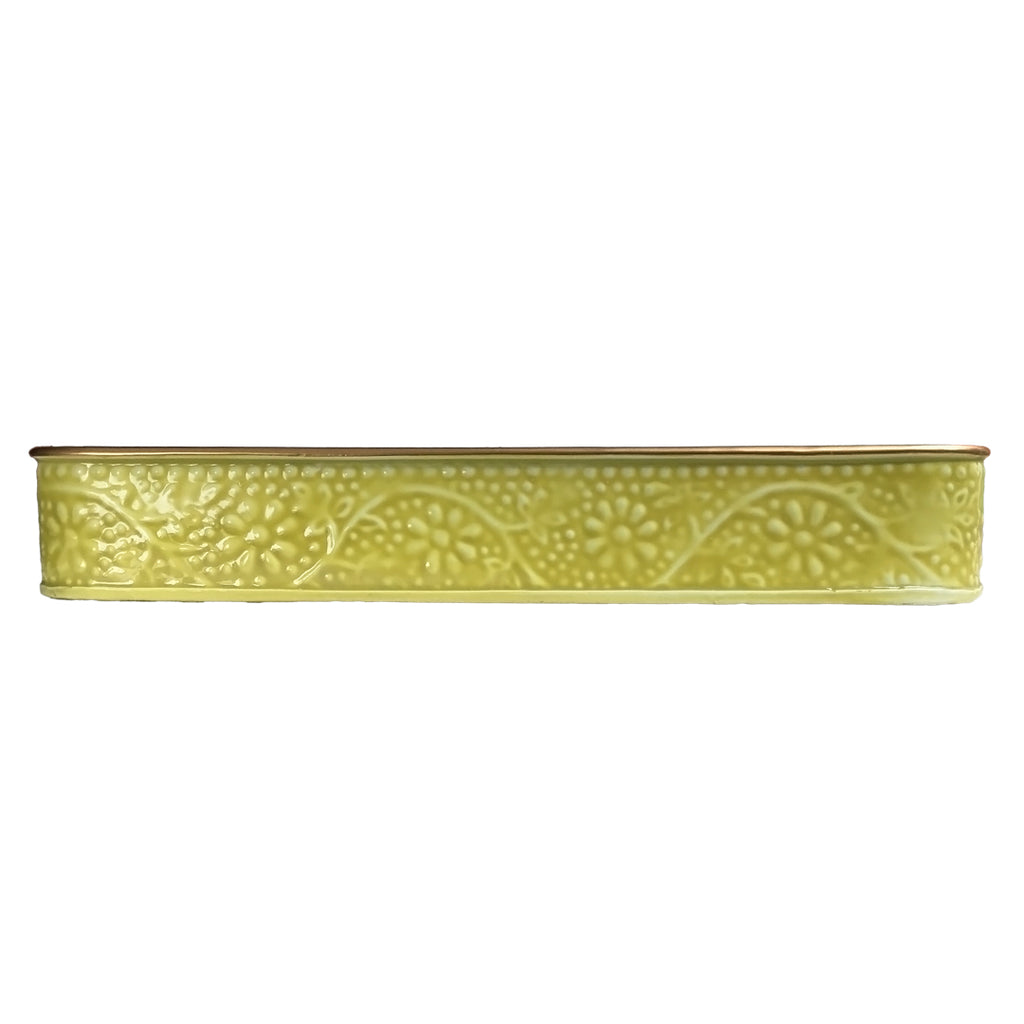 Neon Yellow Square Serving Tray | Casa Kriti