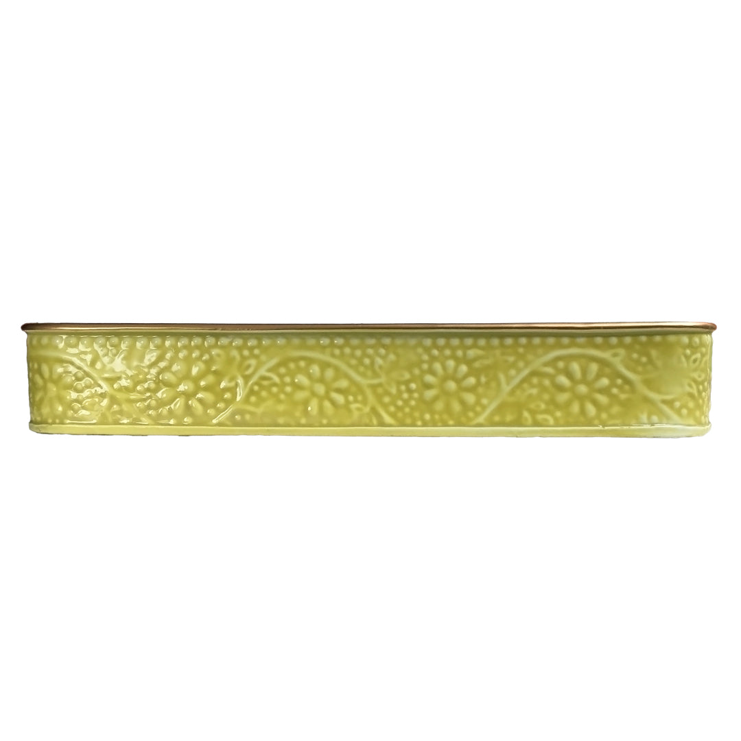 Neon Yellow Square Serving Tray | Casa Kriti