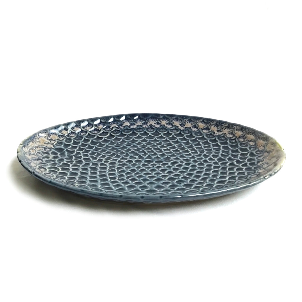 Blue Shell Ceramic Platter
