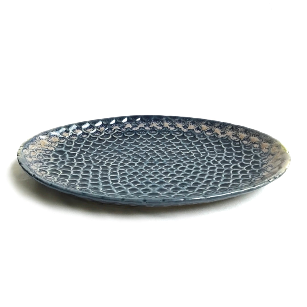 Blue Shell Ceramic Platter