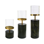 Platina Pillar Candle Holders Set of 3 | Casa Kriti
