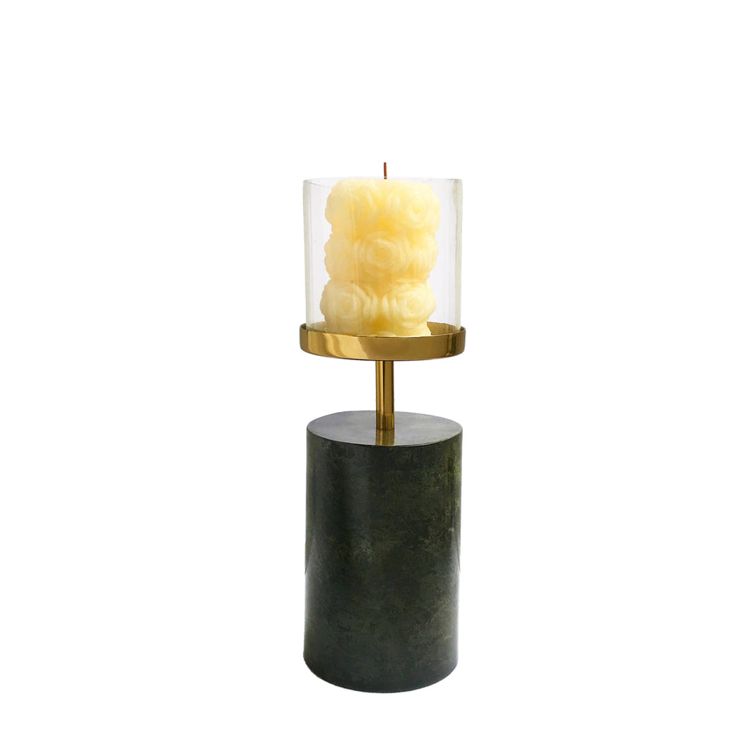 Medium Platina Pillar Candle Holder | Casa Kriti