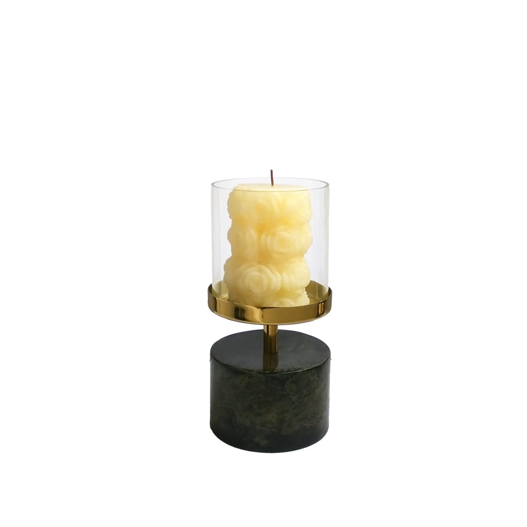Small Platina Pillar Candle Holder | Casa Kriti