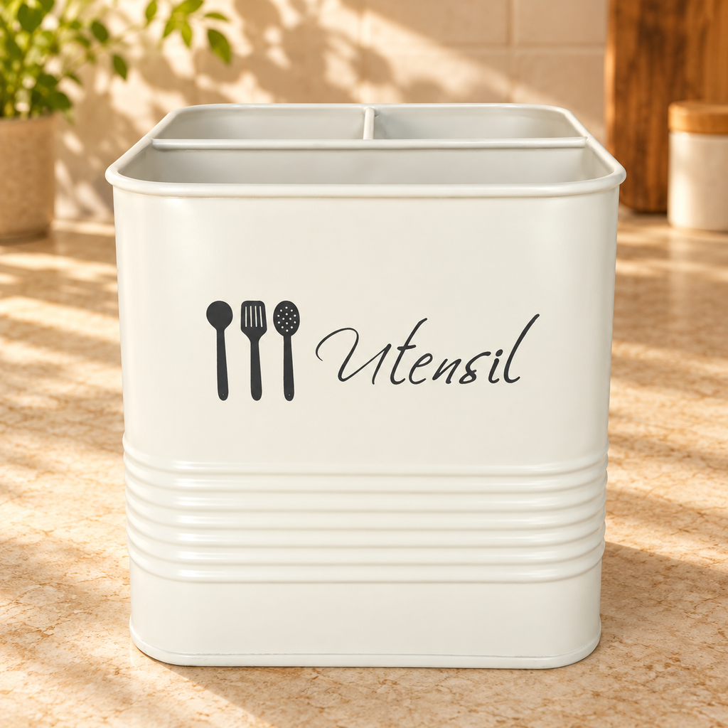 Pure White Utensil Jar