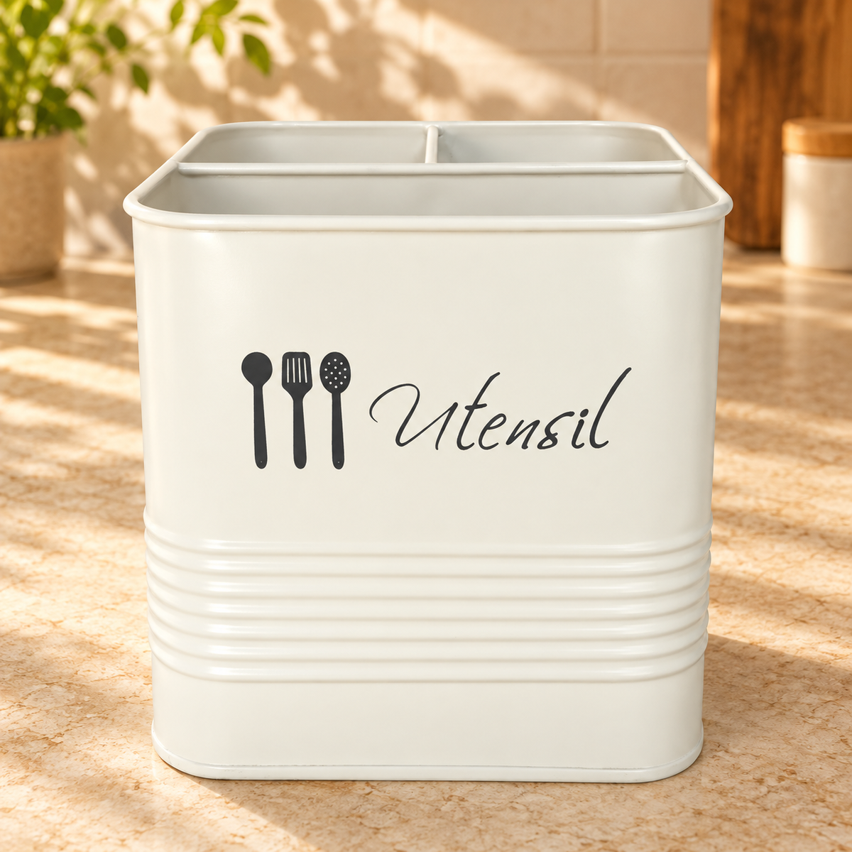Pure White Utensil Jar