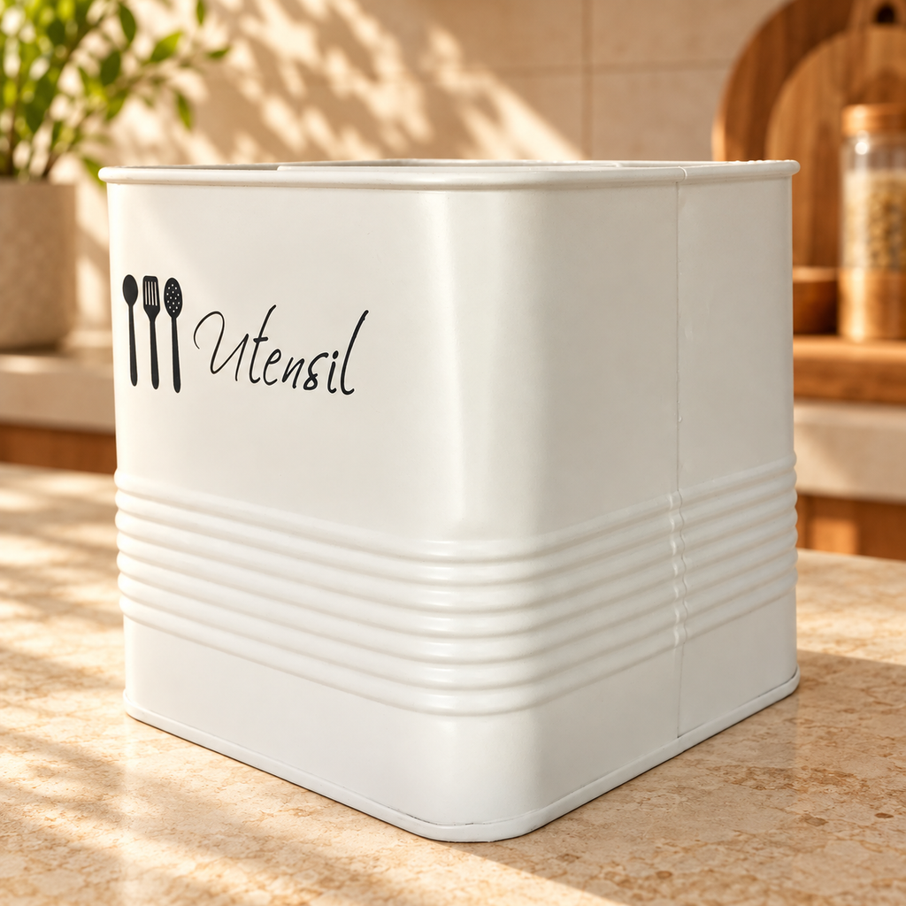 Pure White Utensil Jar