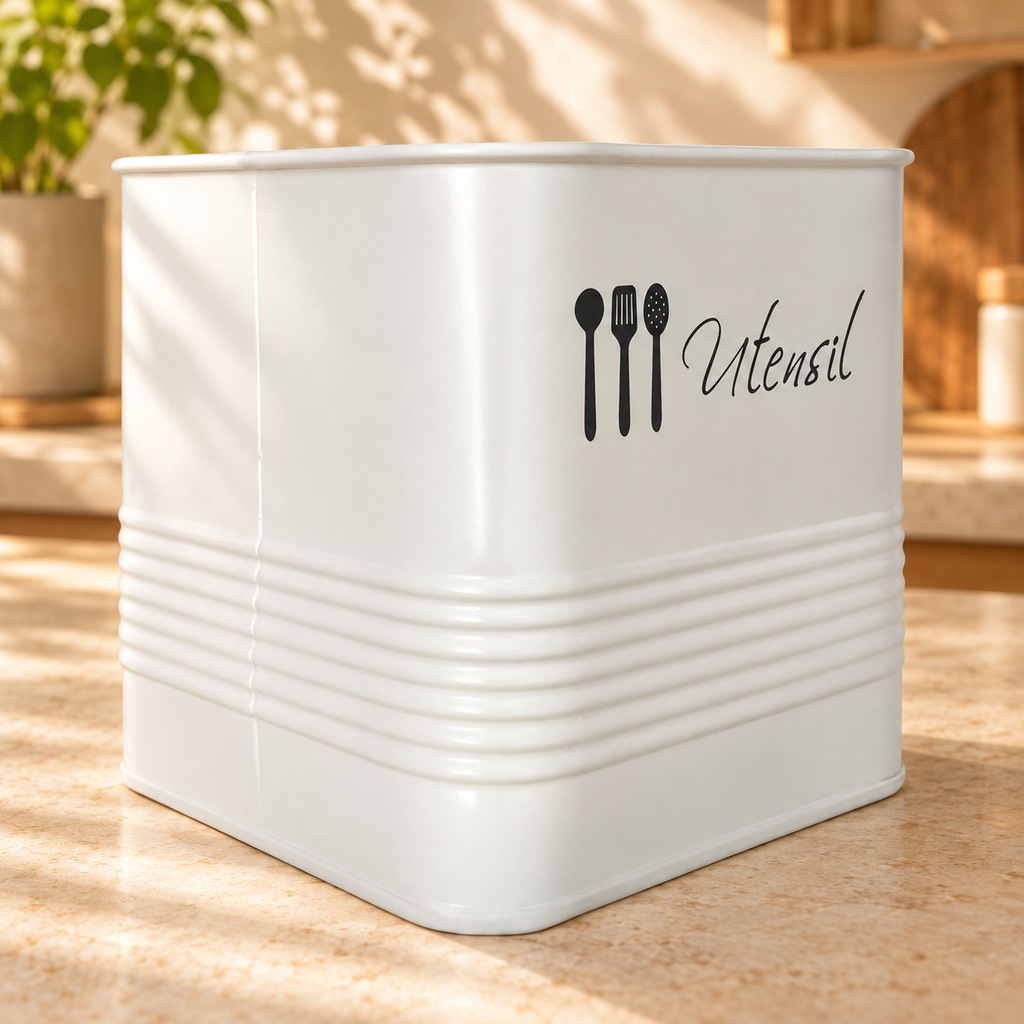 Pure White Utensil Jar