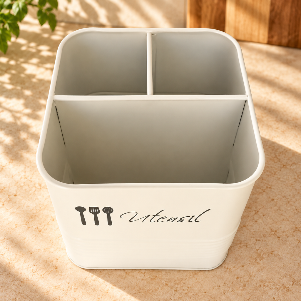 Pure White Utensil Jar
