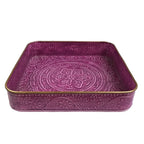 Purple Square Serving Tray | Casa Kriti