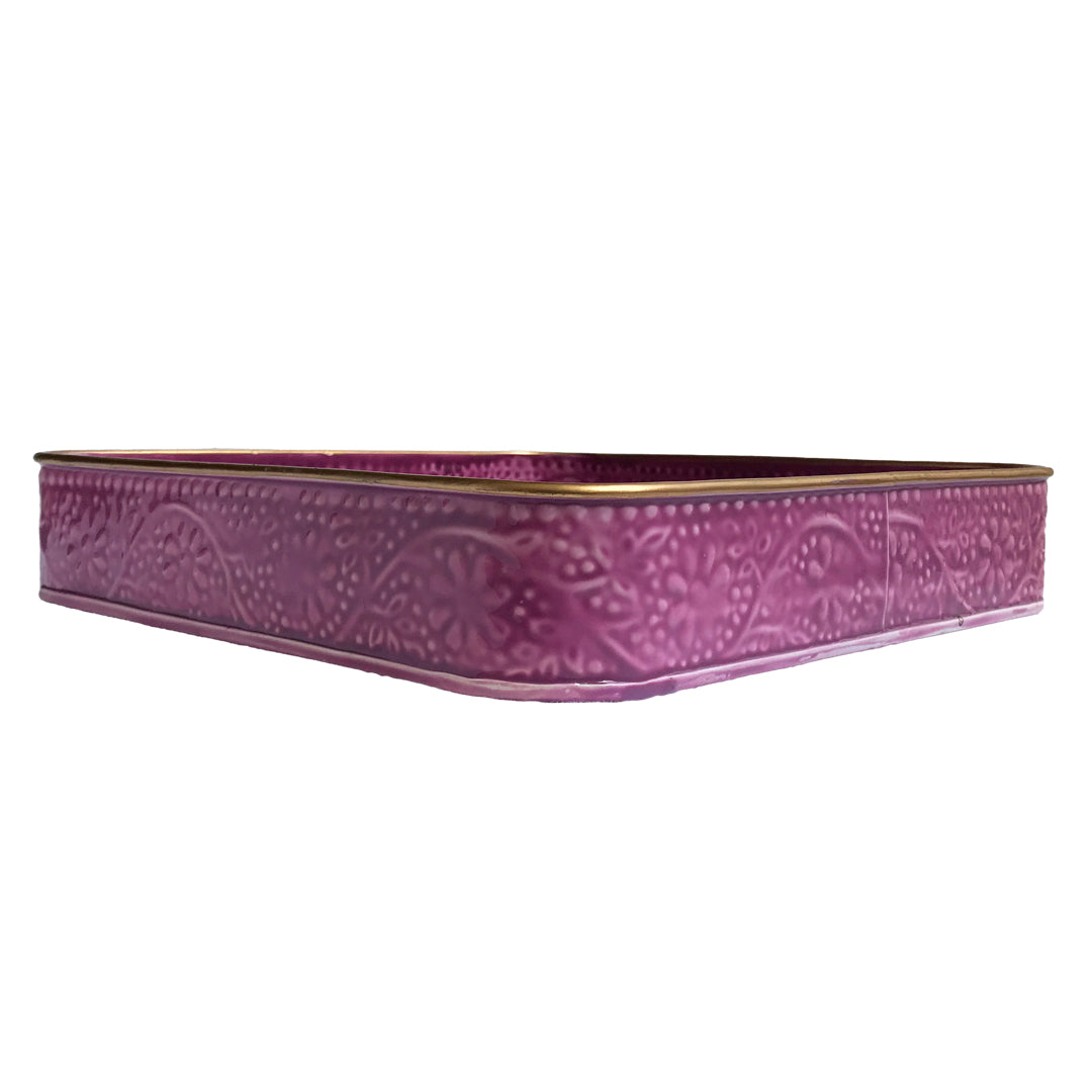 Purple Square Serving Tray | Casa Kriti