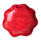 Red Hammered Aluminium Platter | Casa Kriti