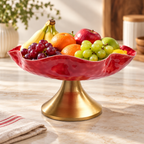 Red Hammered Aluminium Platter