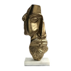 Regal Gold Bearded Face Figurine | Casa Kriti