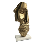 Regal Gold Bearded Face Figurine | Casa Kriti