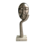 Resting Face Figurine with Marble Base | Casa Kriti