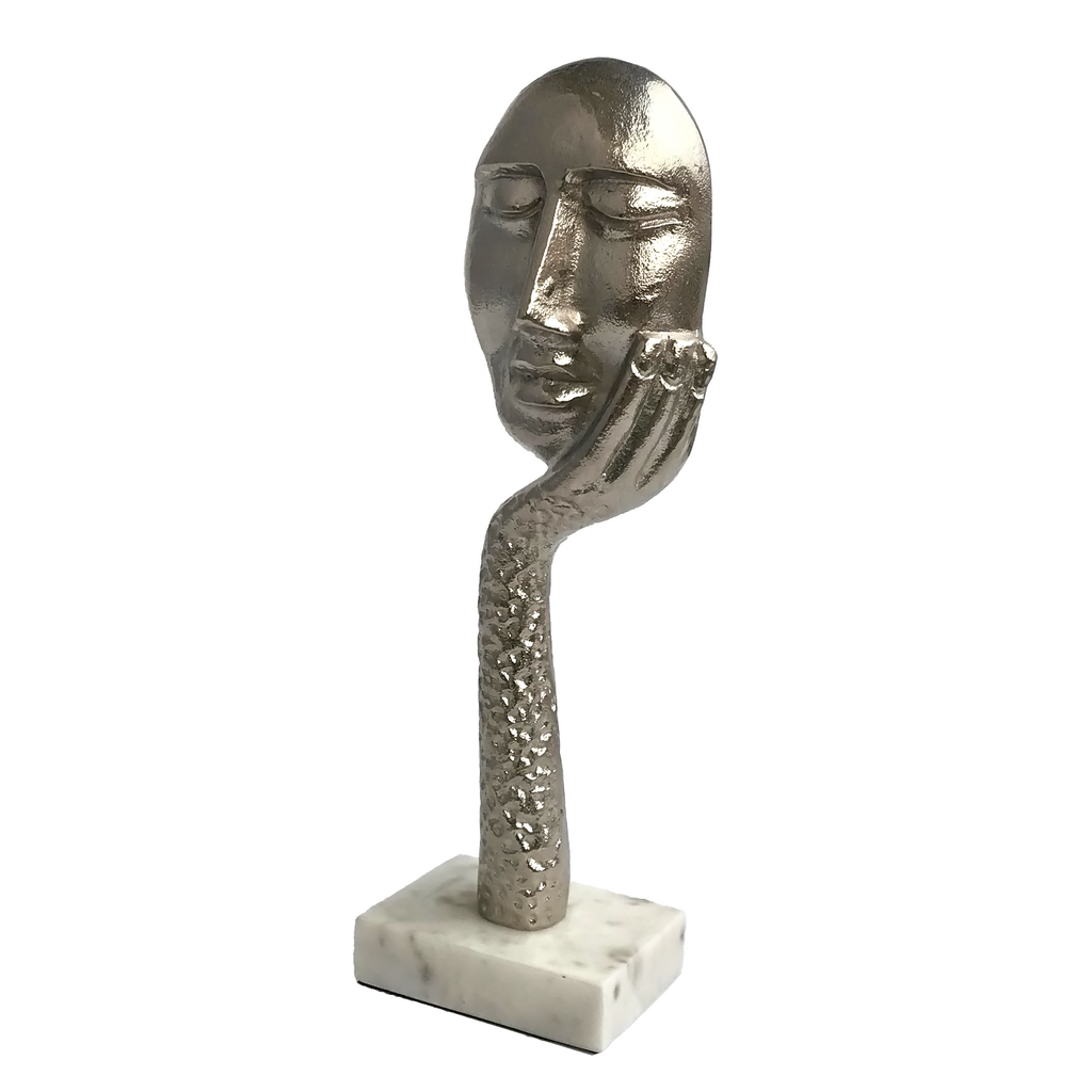 Resting Face Figurine with Marble Base | Casa Kriti
