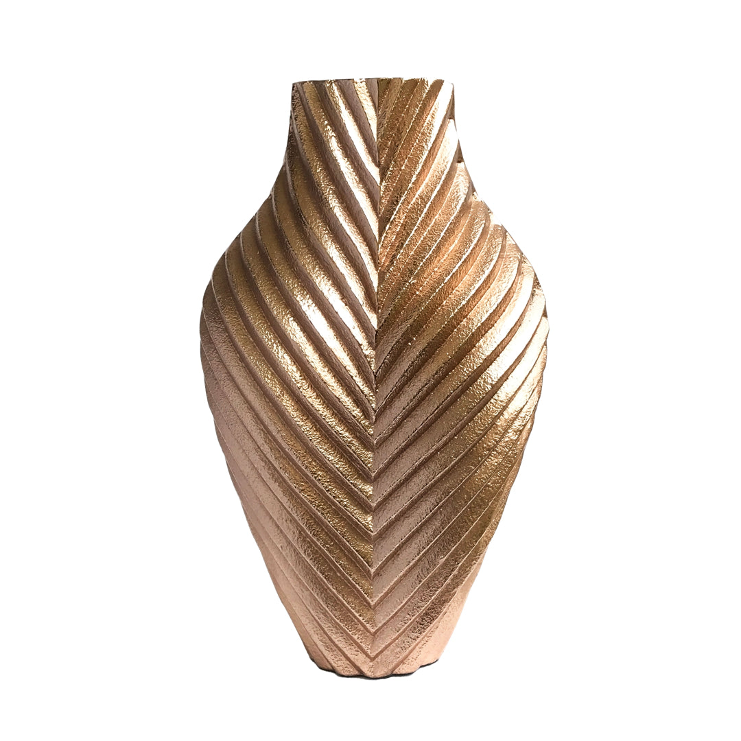 Rose Gold Fluted Flower Vase | Casa Kriti
