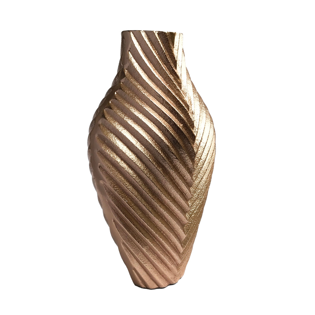 Rose Gold Fluted Flower Vase | Casa Kriti