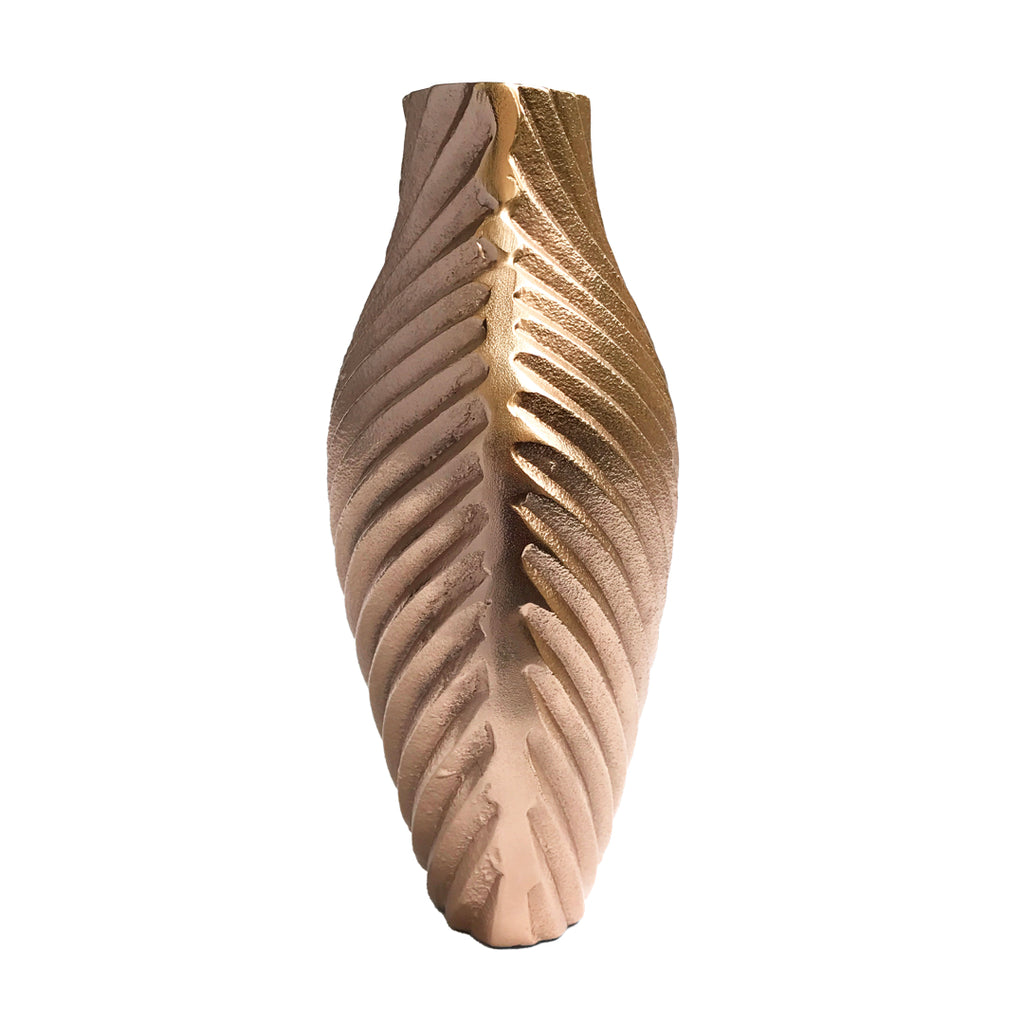 Rose Gold Fluted Flower Vase | Casa Kriti