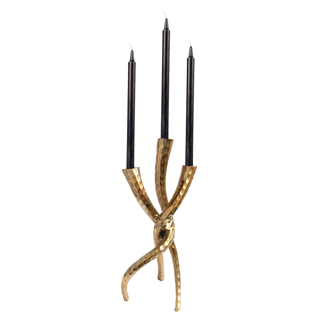 Twisted Golden Candle Holder | Casa Kriti