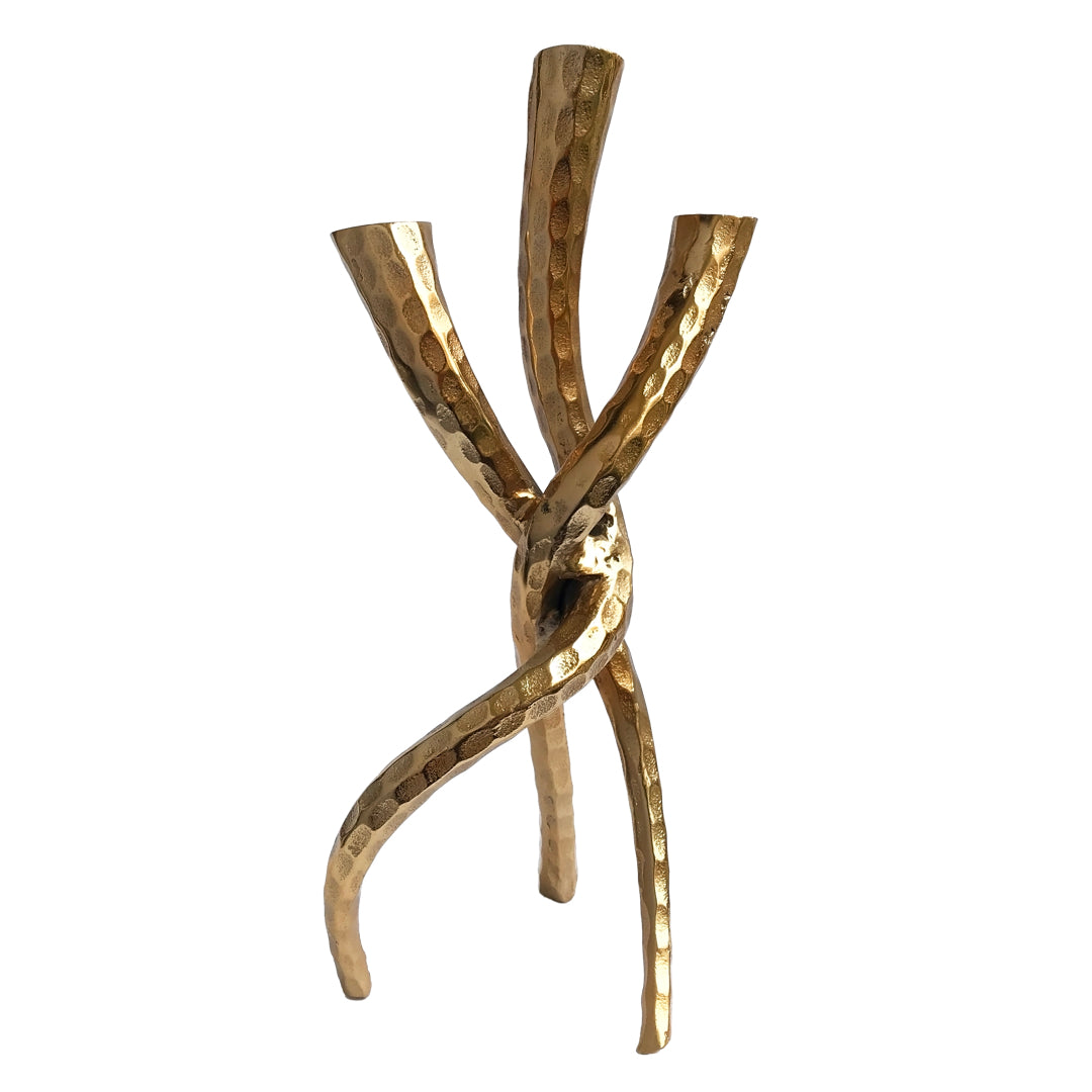 Twisted Golden Candle Holder | Casa Kriti