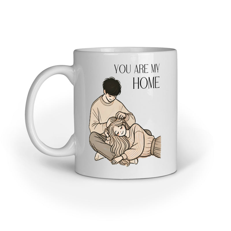 You Are My Home Ceramic Coffee Mug, Gift for your Boyfriend/Husband