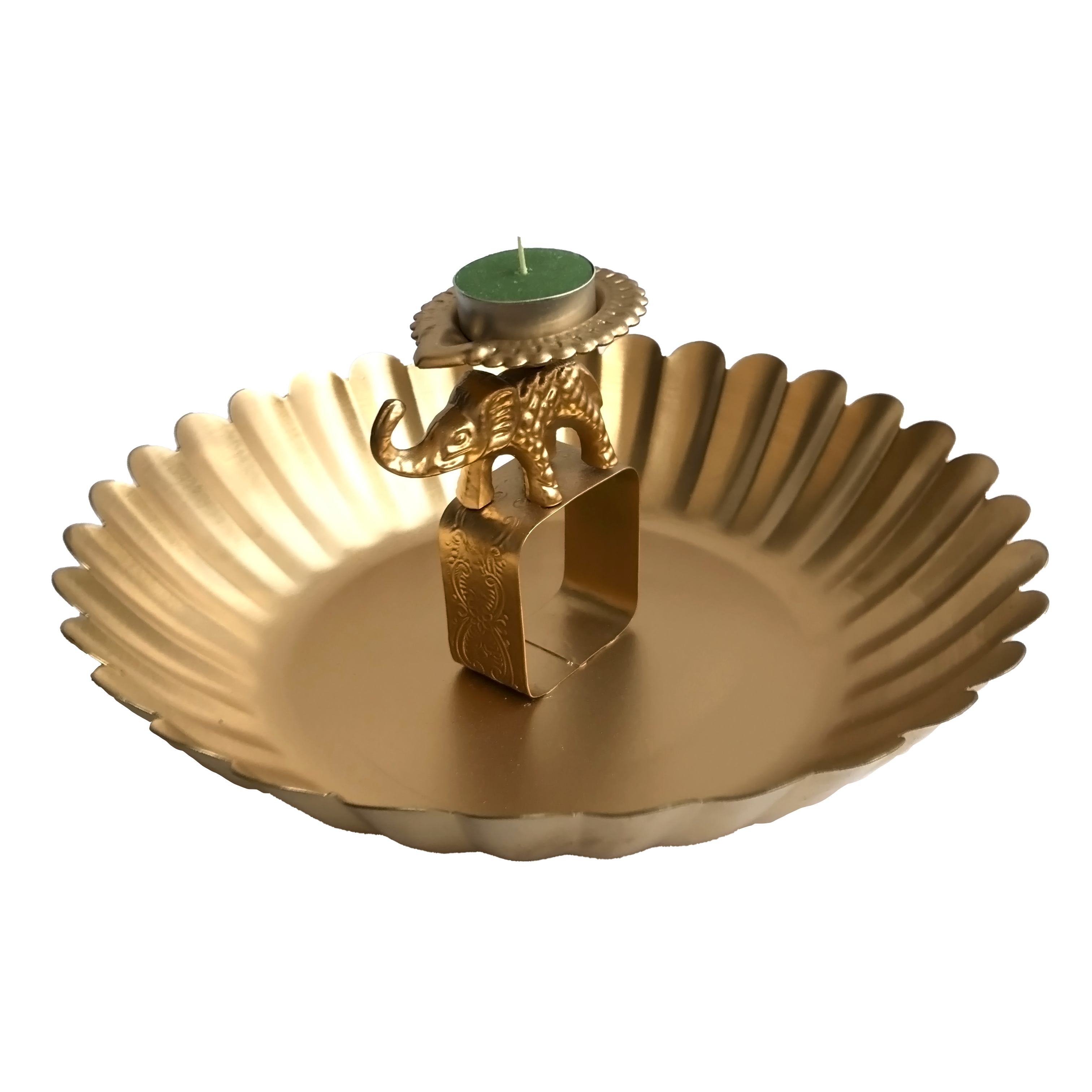 Elephant Crowned Tea Light Urli | Casa Kriti