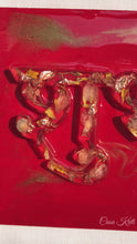Load and play video in Gallery viewer, Red Floral Resin Shubh Labh Wall Hanging | Casa Kriti
